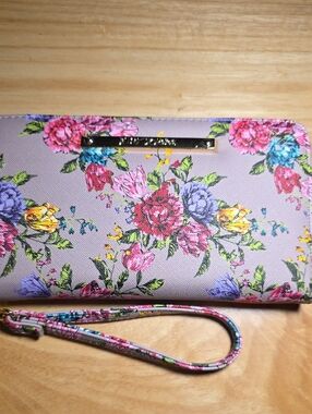 Betsey Johnson Floral Wristlet Wallet - Pink Multicolor